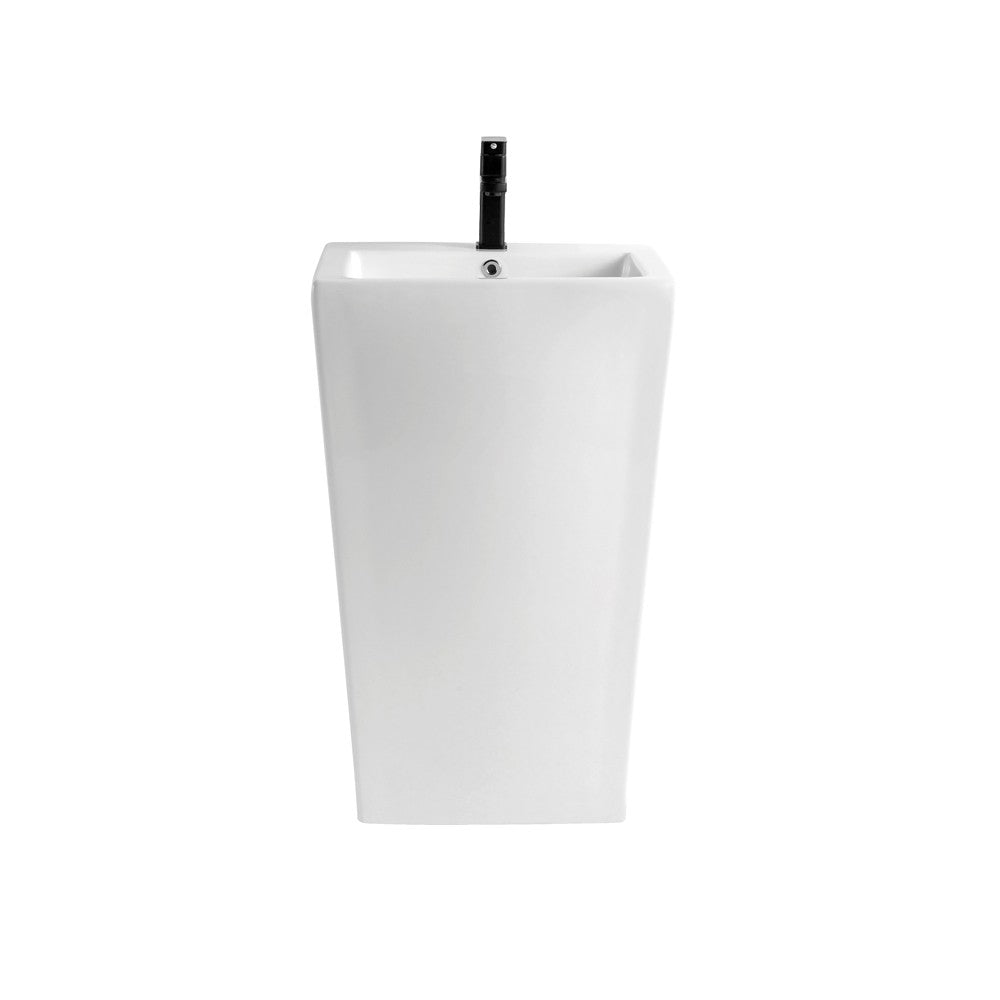 Lavabo freestanding LAV303 in ceramica 53x46.5x86.5 cm bianco