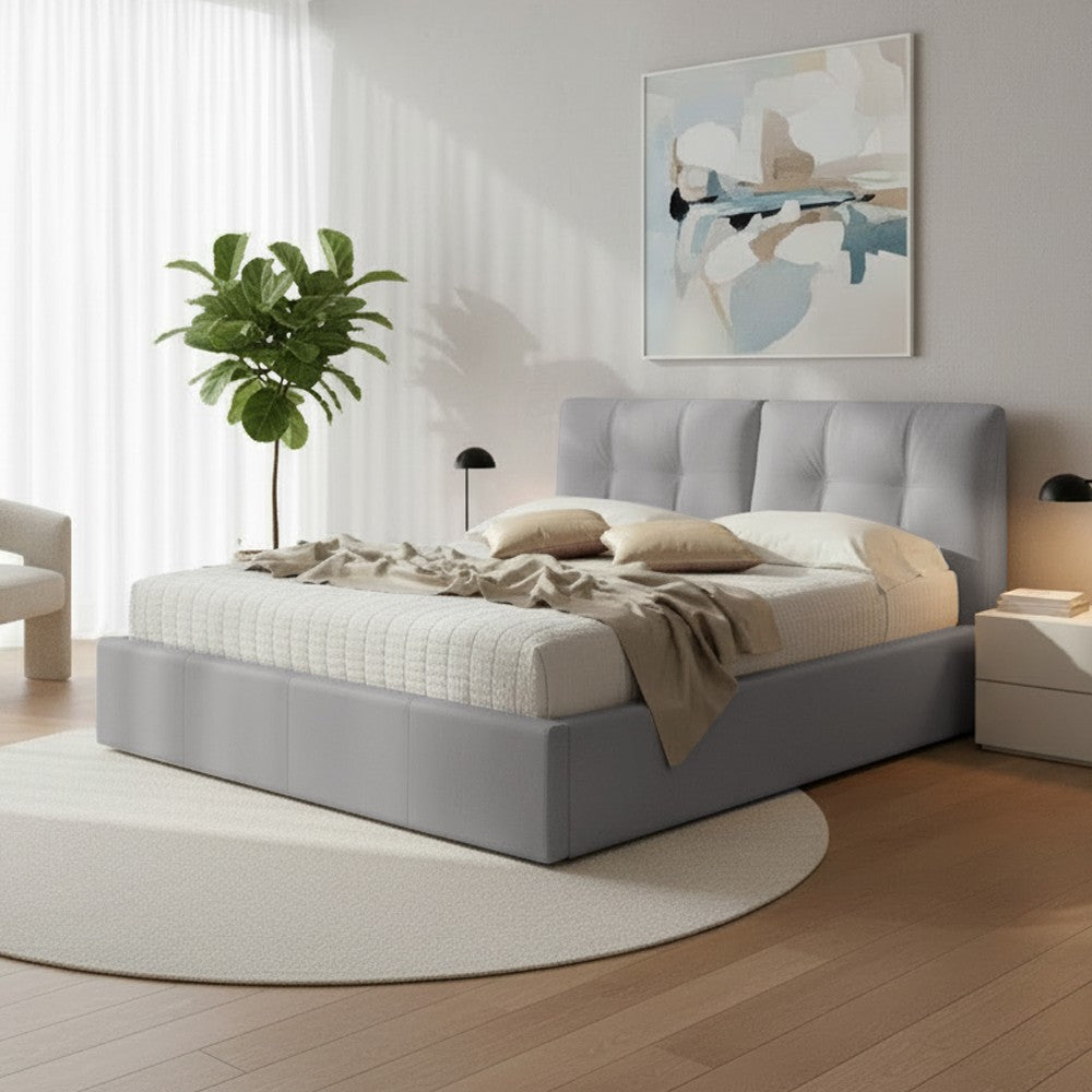 Letto matrimoniale con contenitore Melia grigio Soro 90