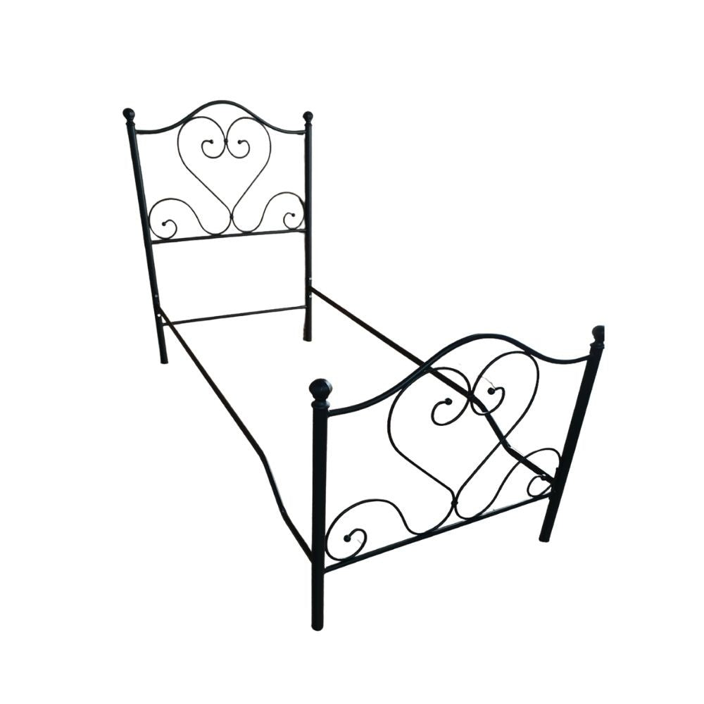Letto matrimoniale Papavero ferro battuto nero oro