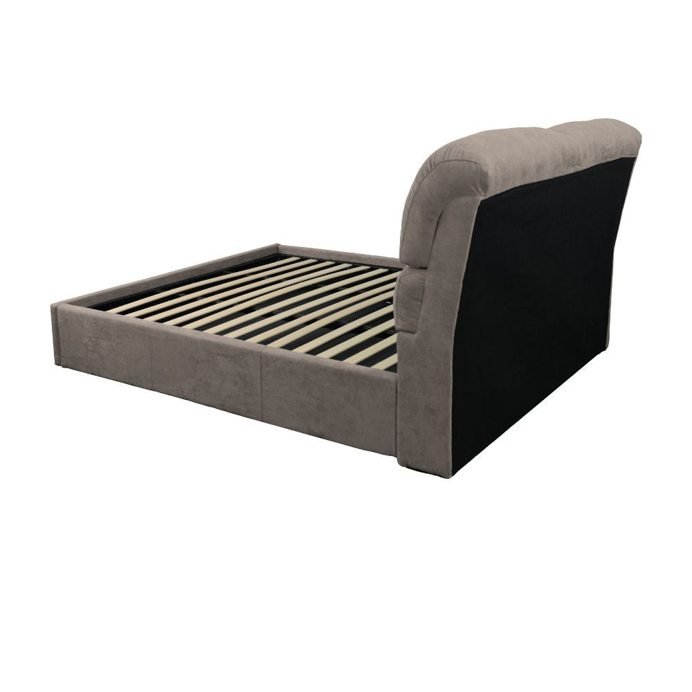 Letto matrimoniale Sofaback contenitore in tessuto Enjoy 03 taupe