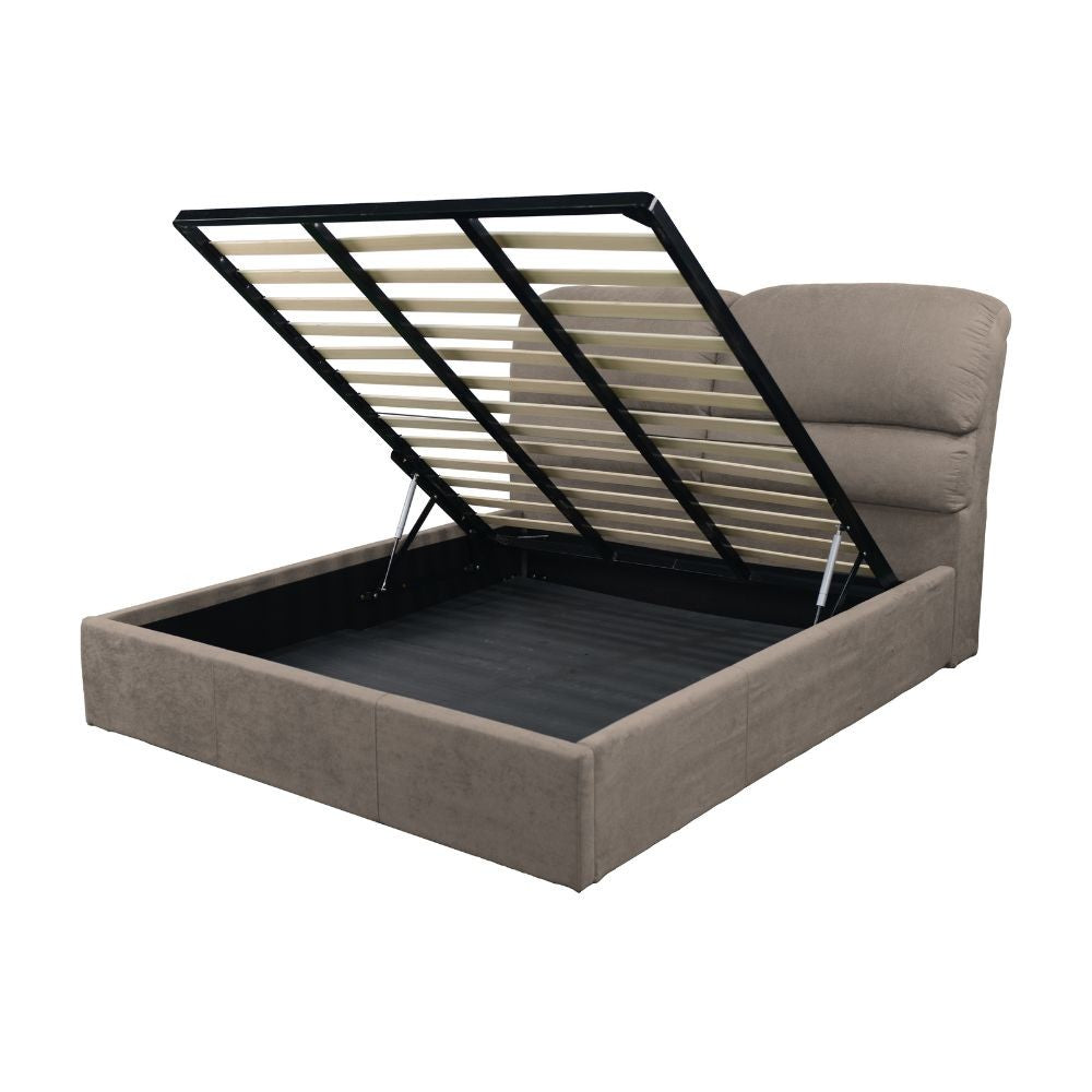 Letto matrimoniale Sofaback contenitore in tessuto Enjoy 03 taupe