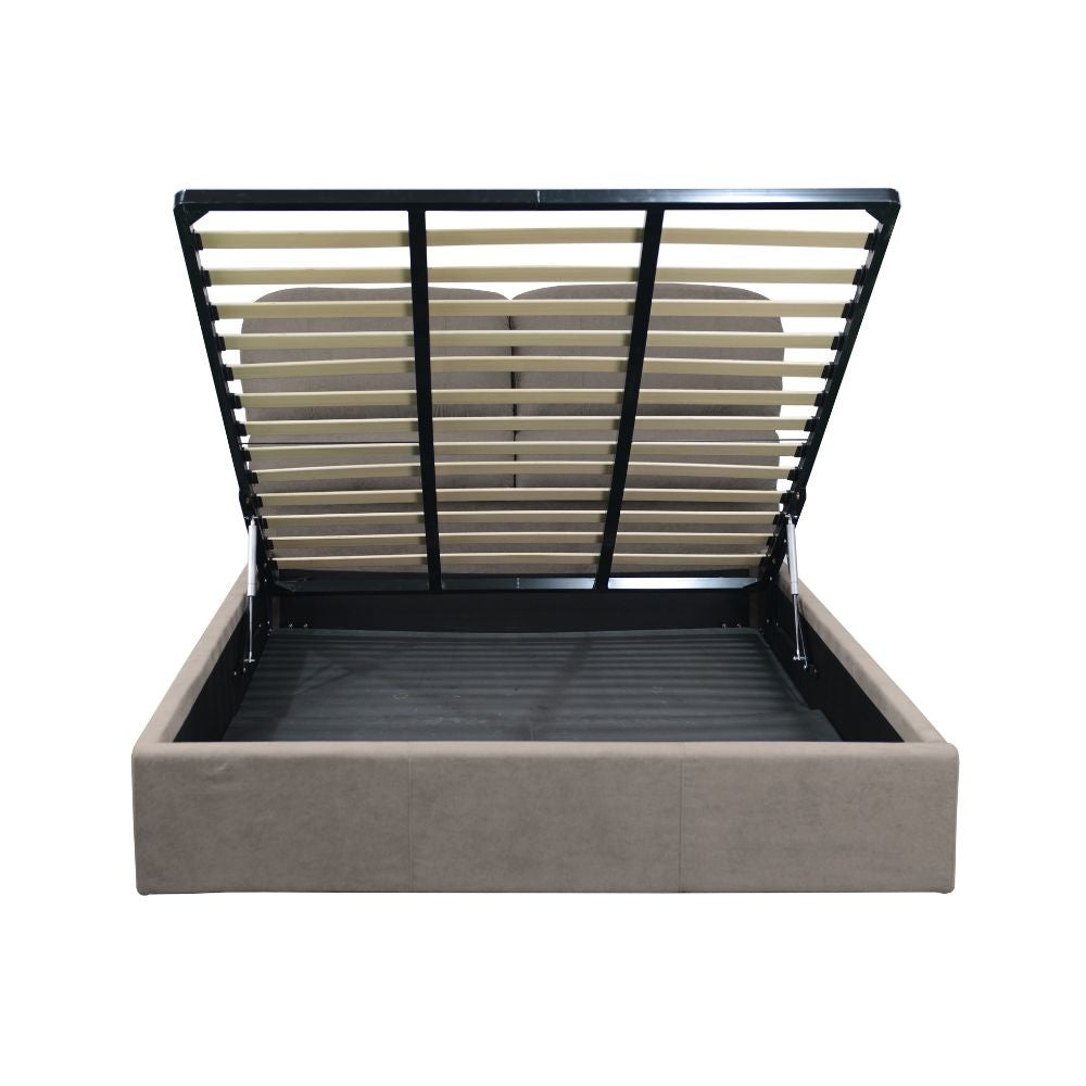Letto matrimoniale Sofaback contenitore in tessuto Enjoy 03 taupe