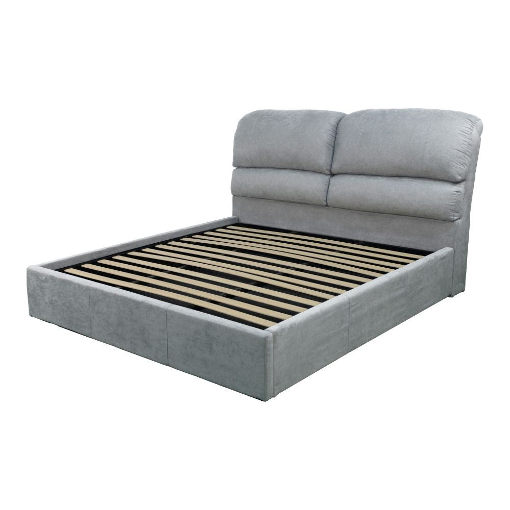 Letto matrimoniale Sofaback contenitore in tessuto Enjoy 20 light grey