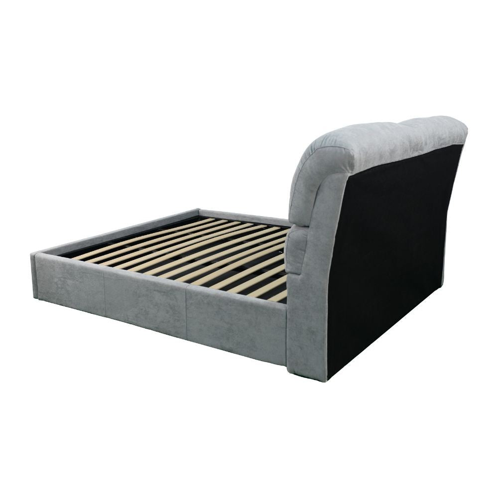 Letto matrimoniale Sofaback contenitore in tessuto Enjoy 20 light grey