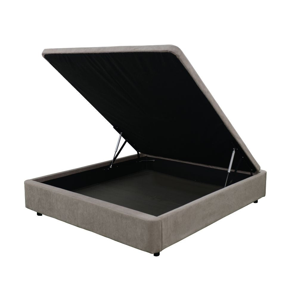 Letto matrimoniale Sommier 160x190 con contenitore in tessuto Enjoy 03 taupe