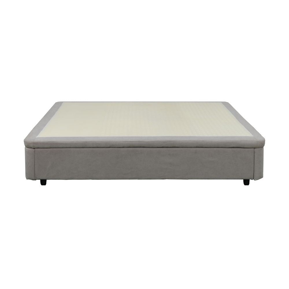 Letto matrimoniale Sommier 160x190 con contenitore in tessuto Towel grigio chiaro