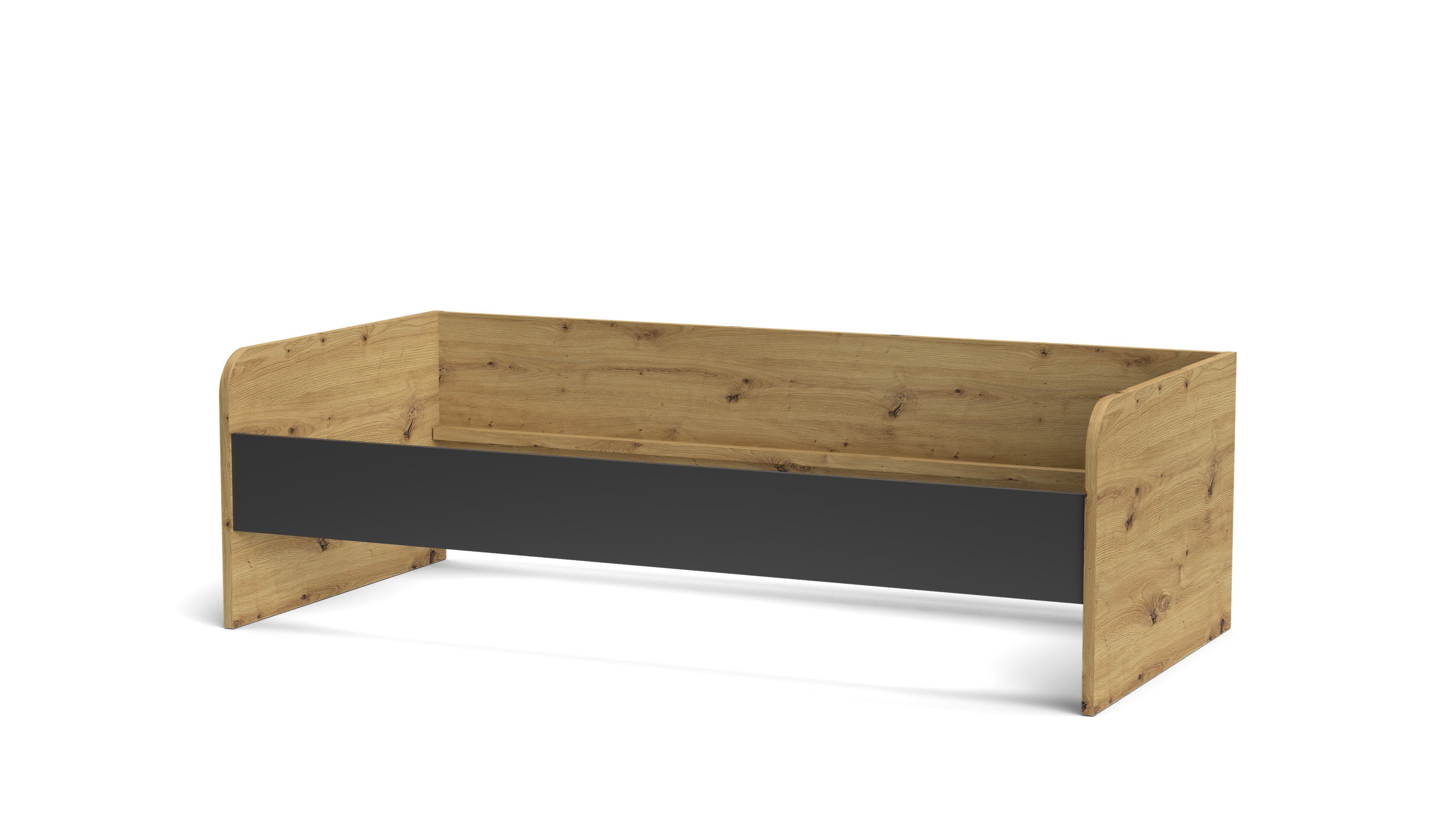 Letto singolo Gap System colore rovere e antracite