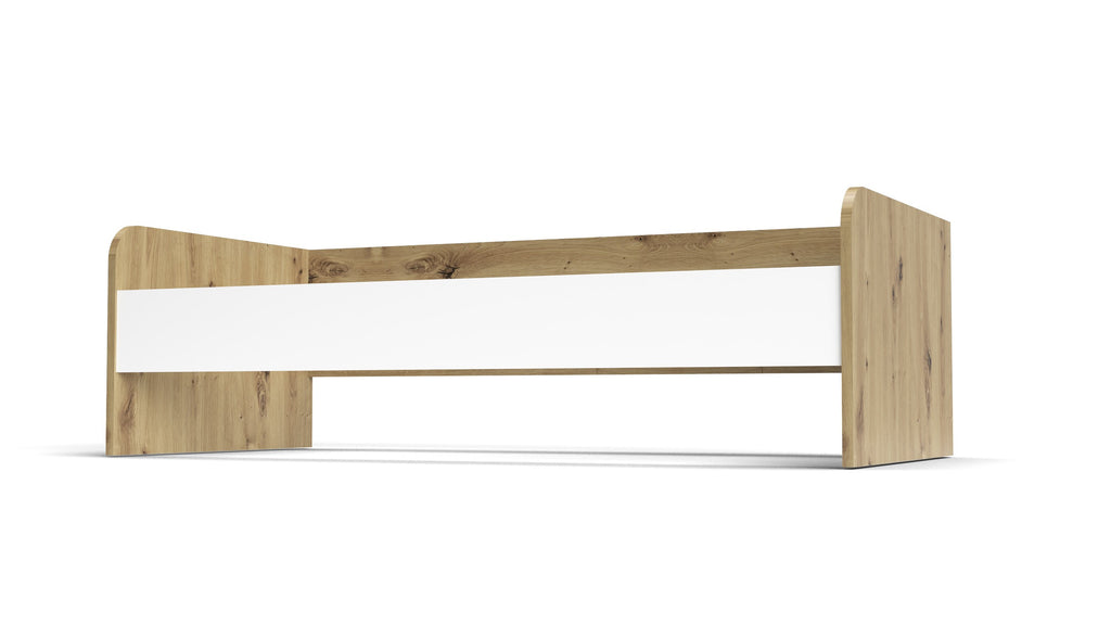 Letto singolo Gap System colore rovere e bianco