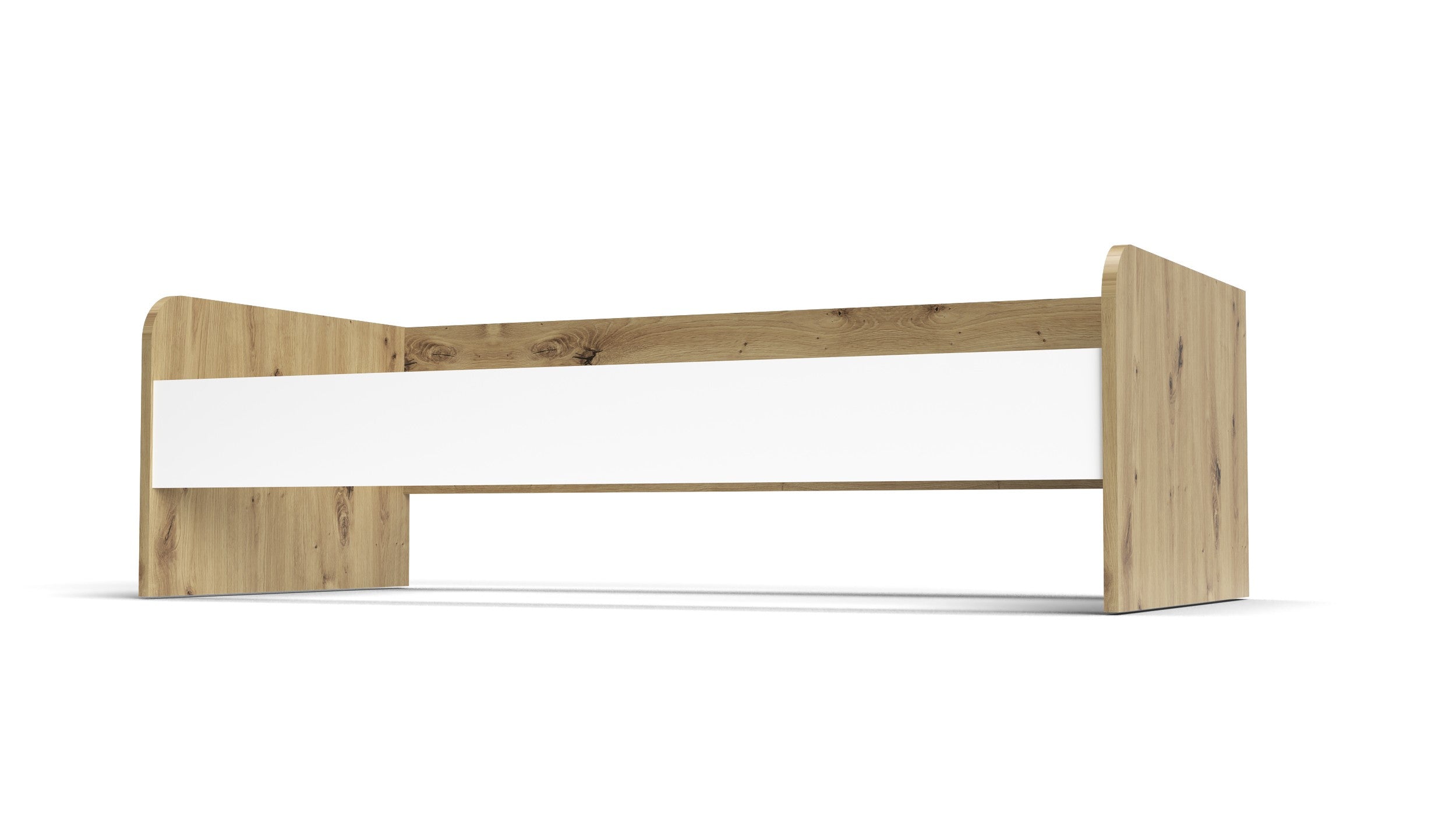 Letto singolo Gap System colore rovere e bianco