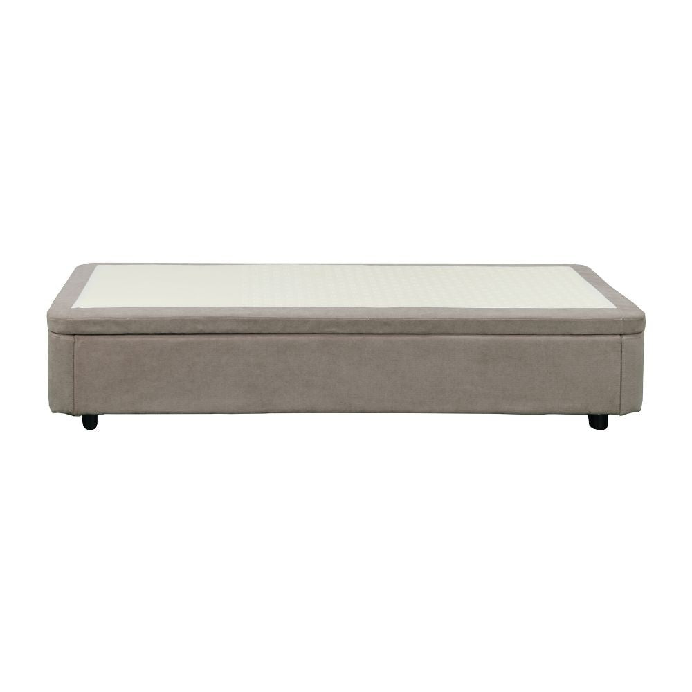 Letto singolo Sommier 80x190 con contenitore in tessuto Enjoy 03 taupe