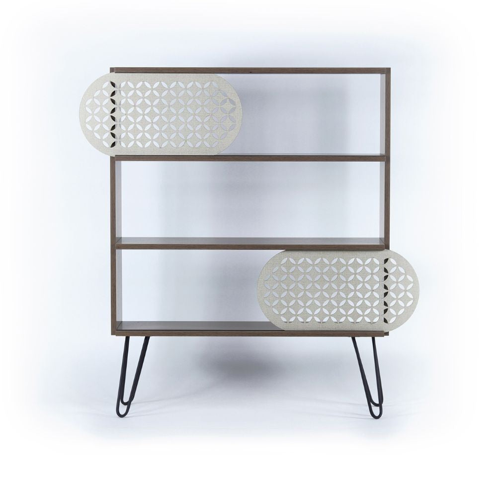 Libreria 3 ripiani Illia noce nero 94x25x117 MT190511