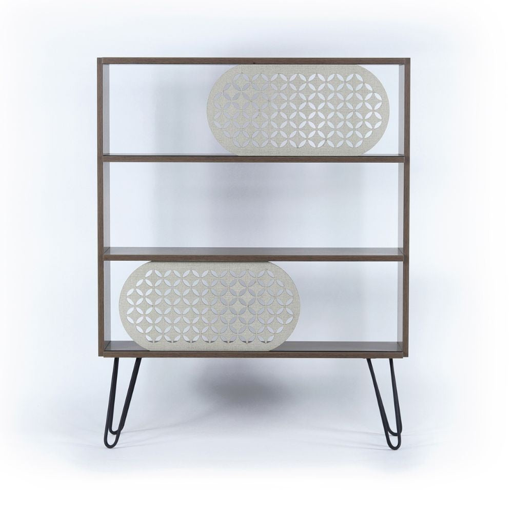Libreria 3 ripiani Illia noce nero 94x25x117 MT190511