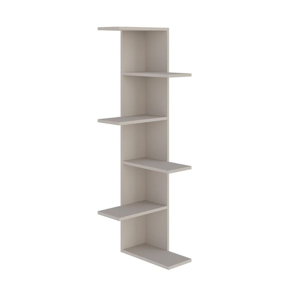 Libreria angolare Saso 5 ripiani colore cashmere