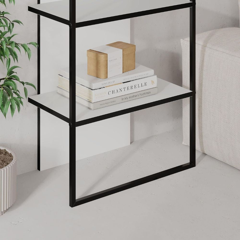 Libreria Archy 5 ripiani in colore bianco
