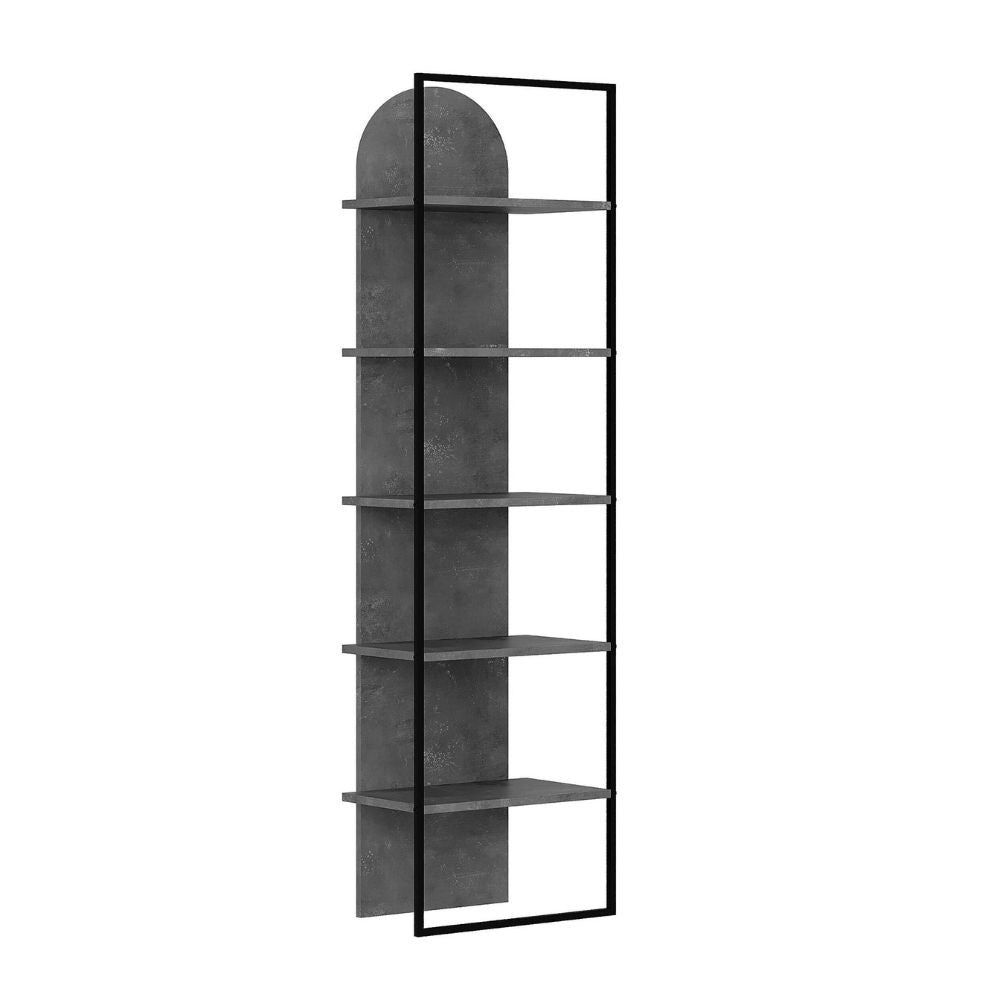 Libreria Archy 5 ripiani in colore retro grey