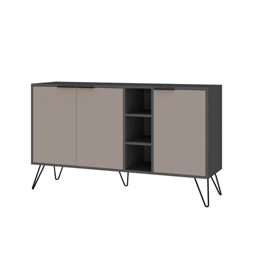 Madia Clara antracite 3 ante tortora 142x35,6x83h