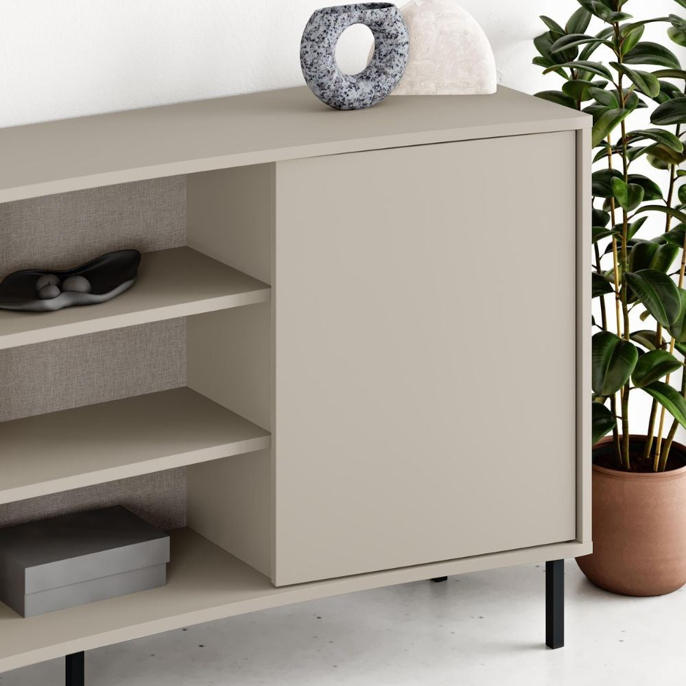 Madia Frem con 2 ante e 3 nicchie a giorno colore cashmere