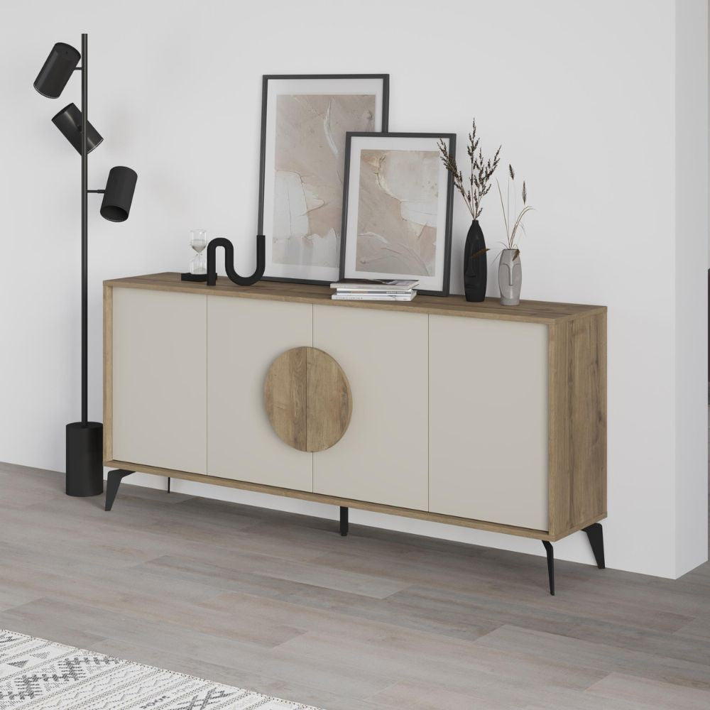 Madia Gora 180 cm struttura colore noce hitit con ante cashmere