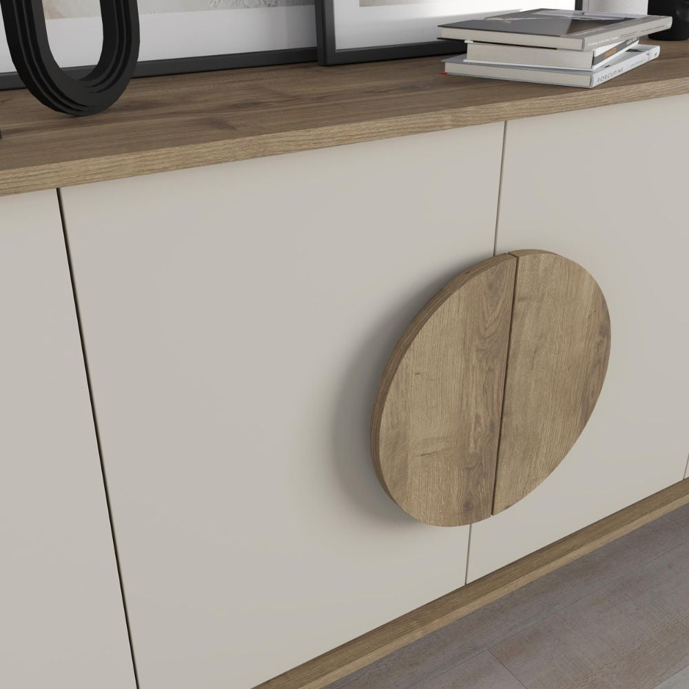 Madia Gora 180 cm struttura colore noce hitit con ante cashmere