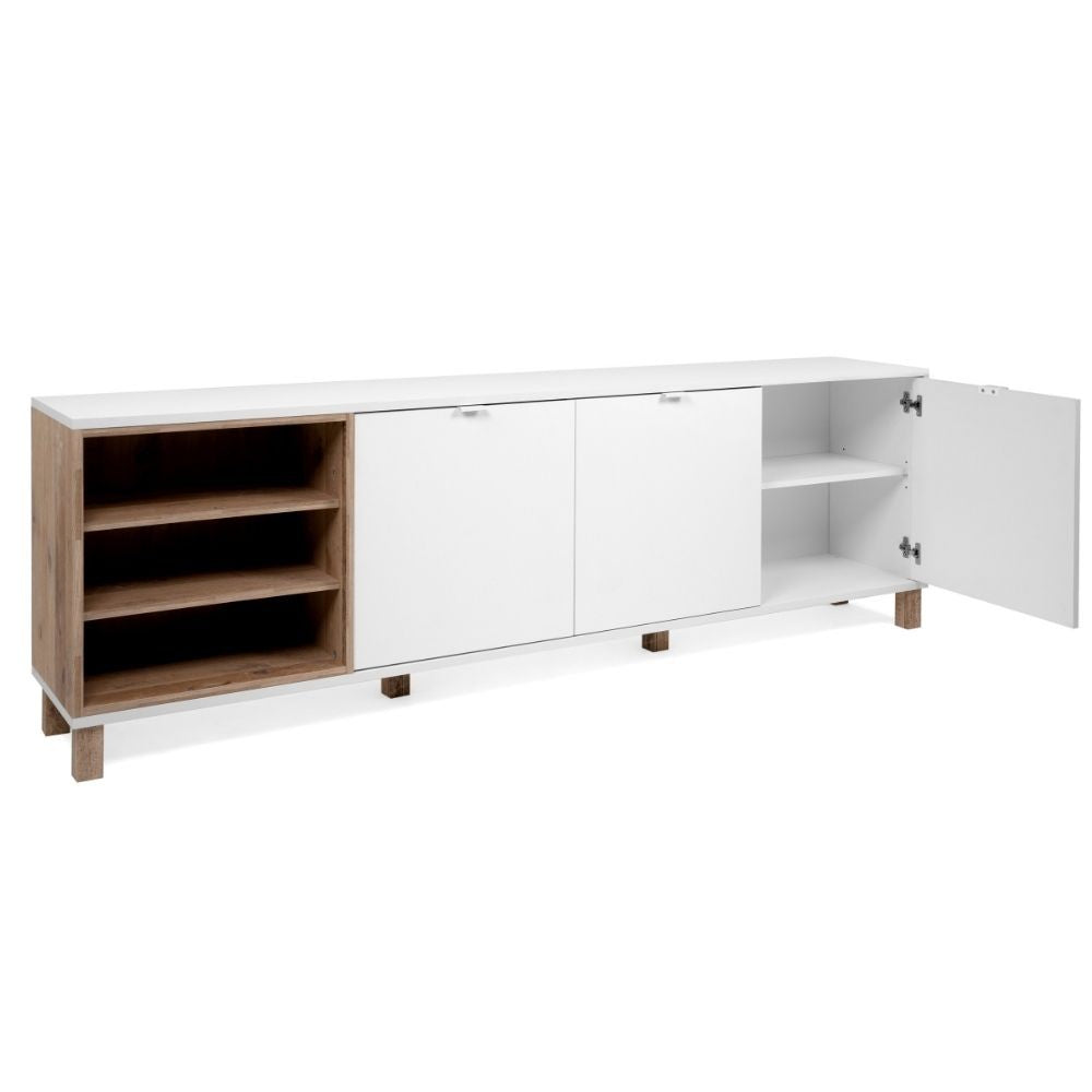 Madia Menorca 57A 3 ante bianco rovere 200x35x64,5