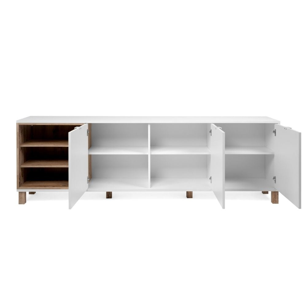 Madia Menorca 57A 3 ante bianco rovere 200x35x64,5