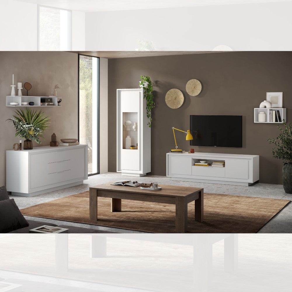 Madia Tiki 2 ante 3 cassetti colore bianco opaco