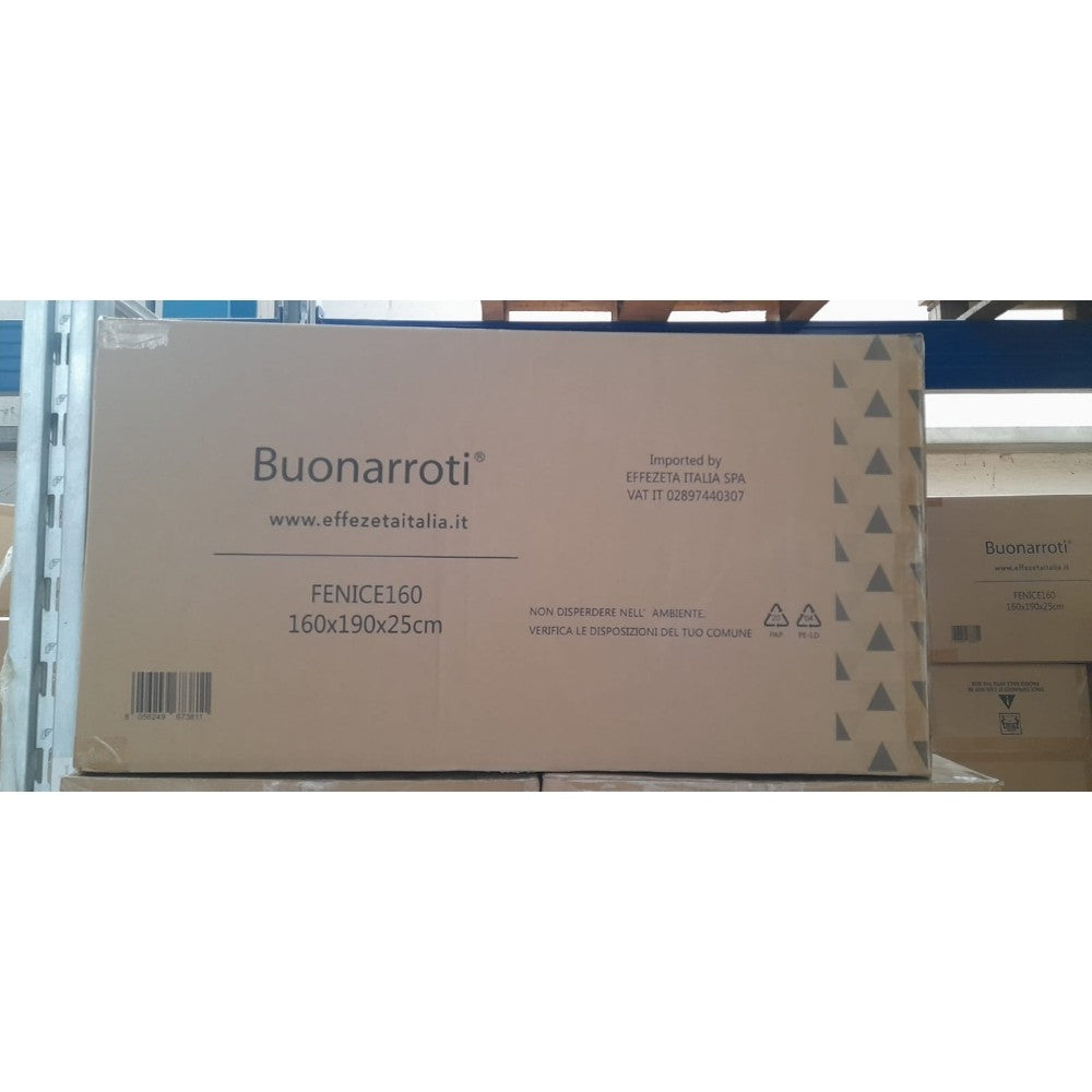 Materasso matrimoniale Fenice 160x190x25 H cm tessuto antibatterico sfoderabile