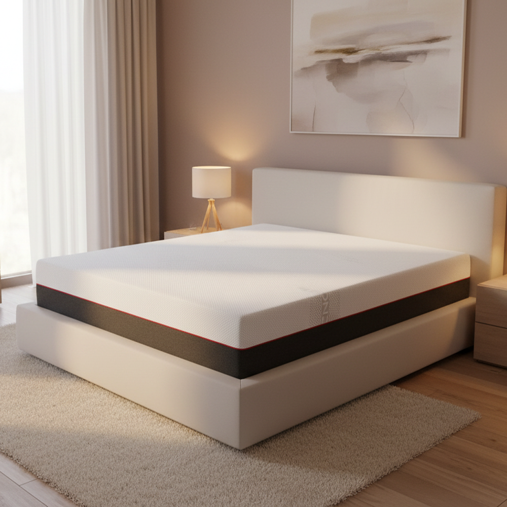 Materasso matrimoniale Olmio memory foam 160x190x25h tessuto antibatterico sfoderabile