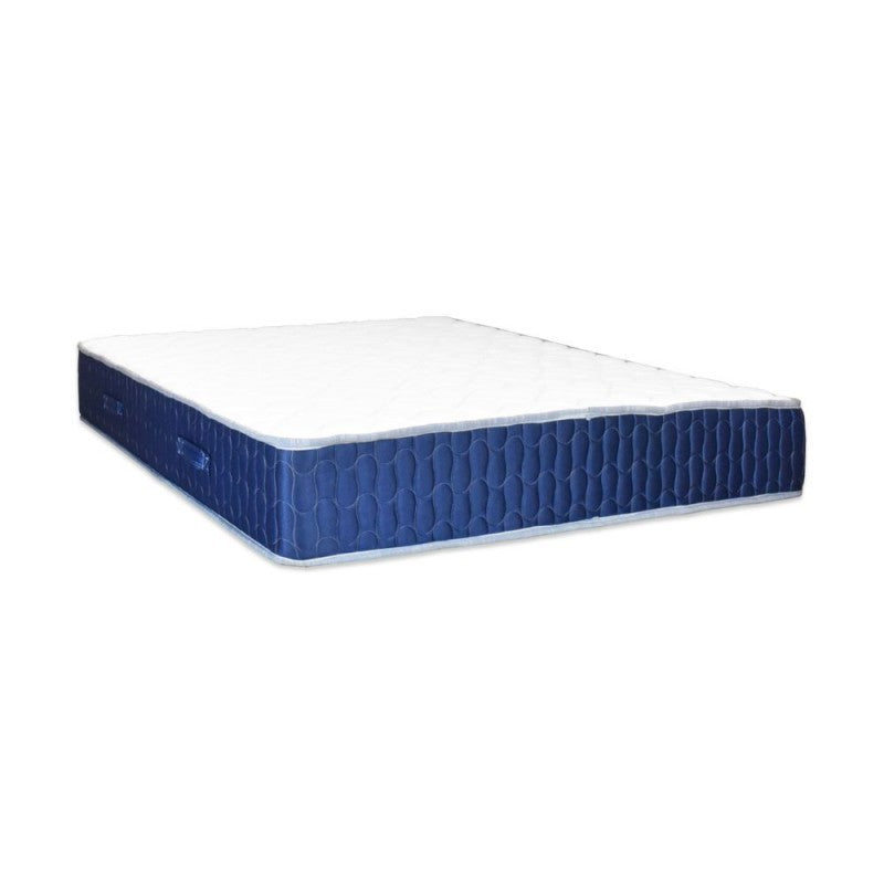 Materasso matrimoniale Palladio con bordo blu 160x190x25 H cm. in schiuma poliuretanica e memory non sfoderabile