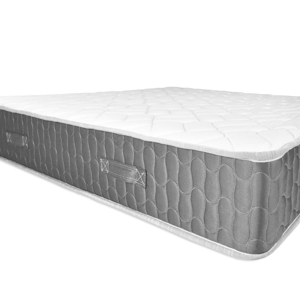 Materasso matrimoniale Palladio con bordo grigio 160x190x25 H cm. in schiuma poliuretanica e memory  non sfoderabile