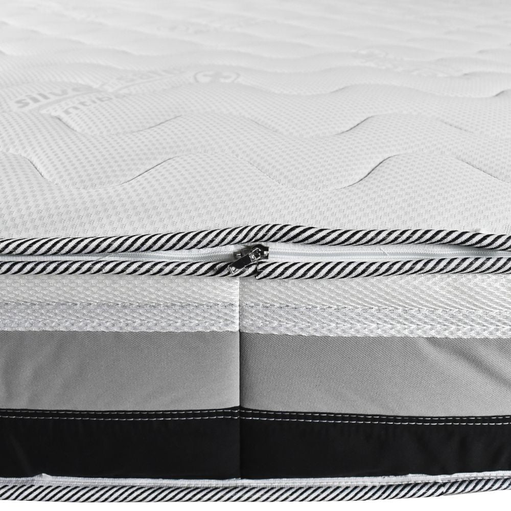 Materasso matrimoniale Poli con molle insacchettate e memory sfoderabile 160x200xH25 cm.