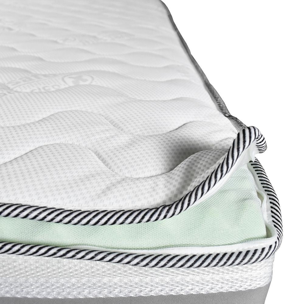 Materasso matrimoniale Poli con molle insacchettate e memory sfoderabile 160x200xH25 cm.