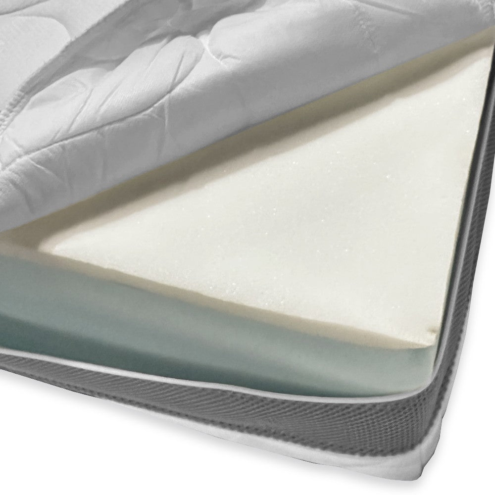 Materasso matrimoniale Supermemory25 con strato in memory foam 160x190x H 23cm. sfoderabile
