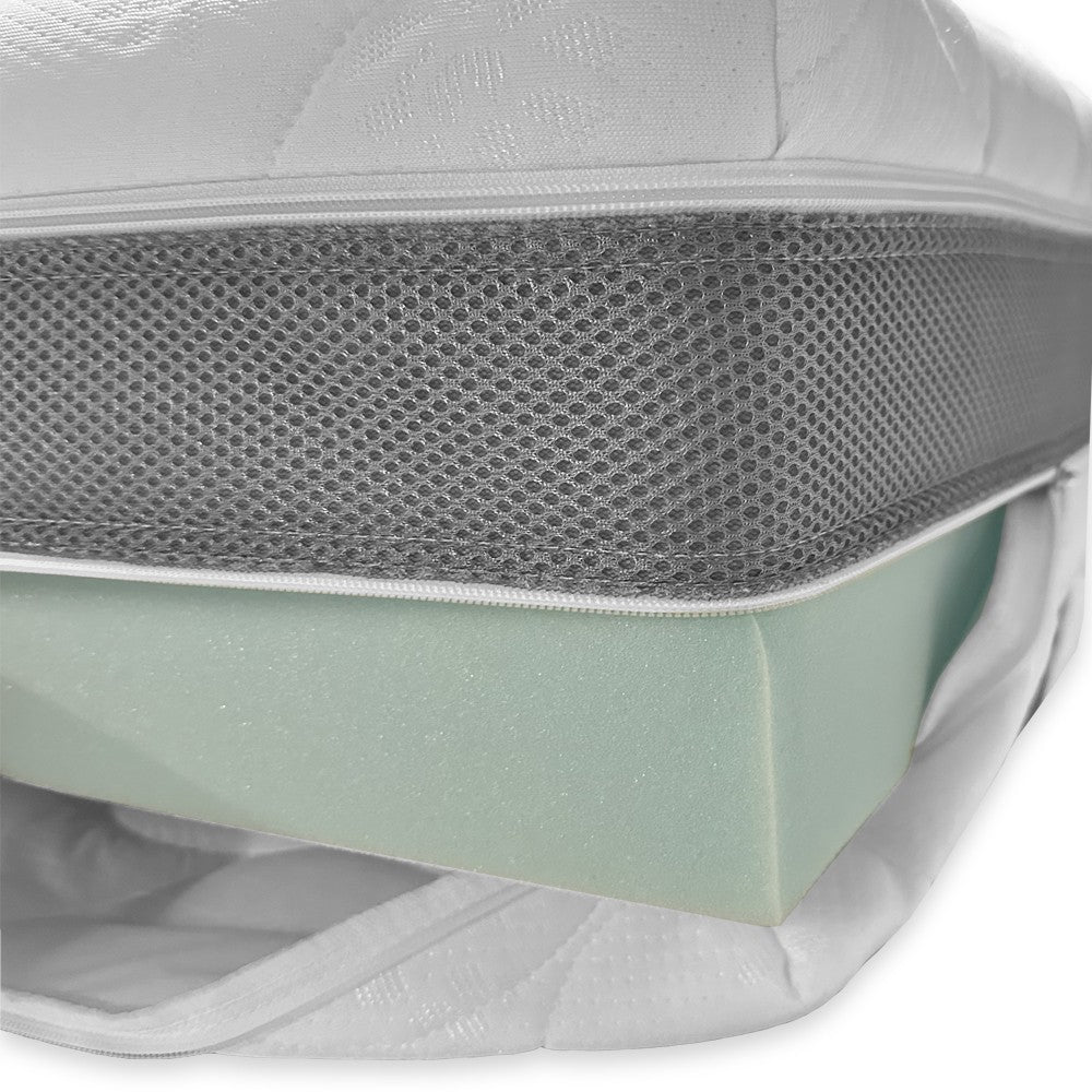 Materasso matrimoniale Supermemory25 con strato in memory foam 160x190x H 23cm. sfoderabile