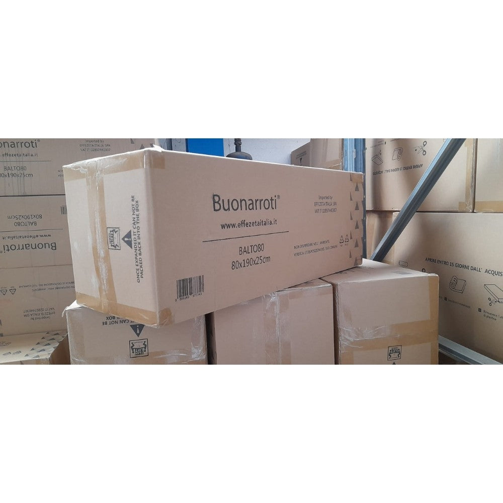 Materasso singolo Balto 80x190x25 H cm tessuto antibatterico