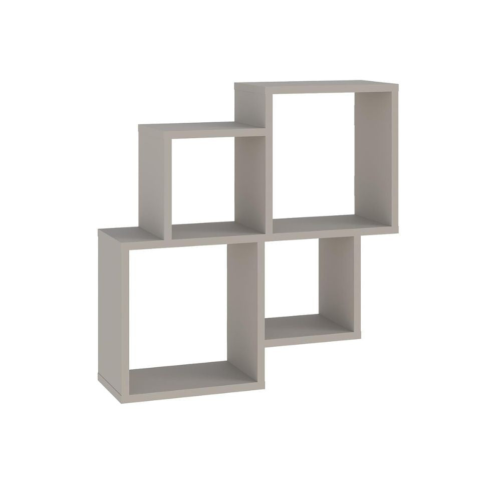 Mensola Oyo con 4 scomparti a vista colore cashmere