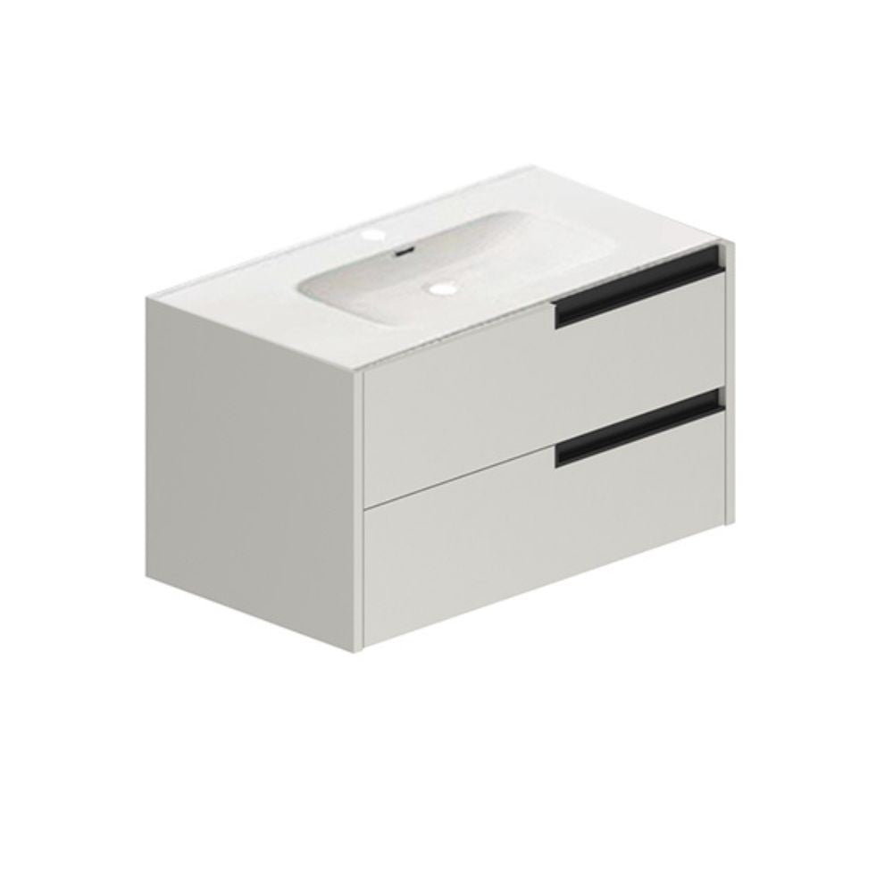 Mobile bagno sospeso Modular con due cassettoni 80x45x50 cm colore cashmere