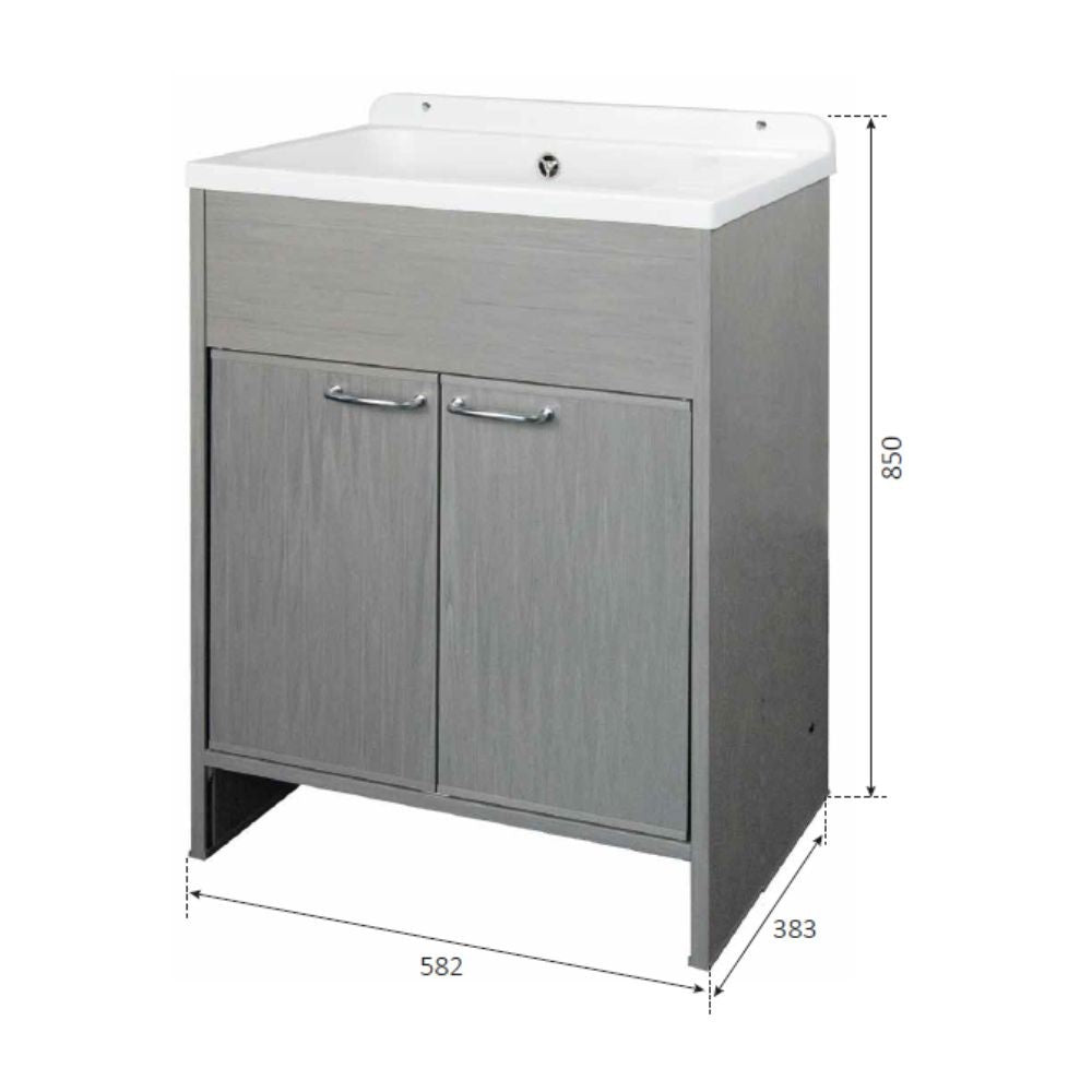 Mobile lavatoio salvaspazio Platone 58x38 cm. colore bianco