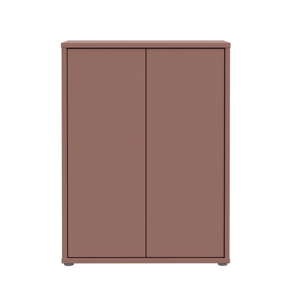 Mobile multiuso Medea 2 ante colore terracotta 74.5x34.9xH 99.1 cm.