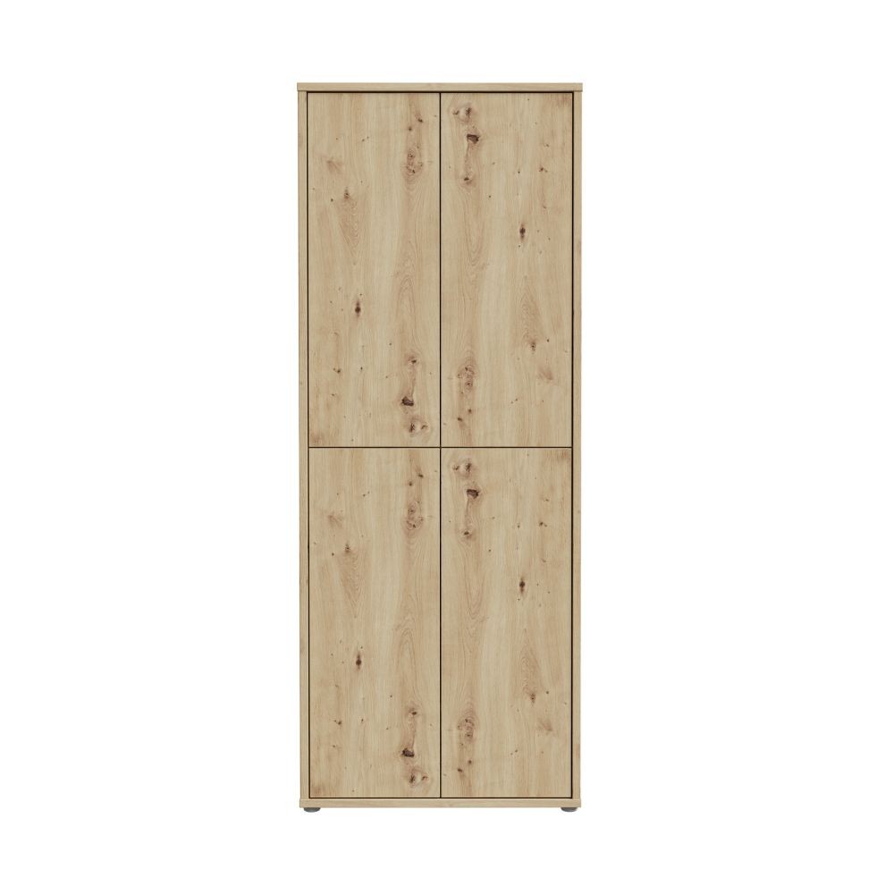 Mobile multiuso Medea 4 ante colore rovere 74.5x34.9xH191.9 cm.