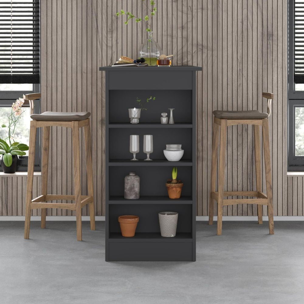 Penisola da cucina tavolo alto Swallow con piano e struttura antracite