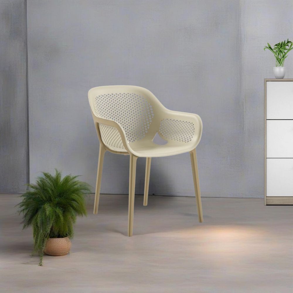 Poltrona design Atra caffè beige set 2 pezzi