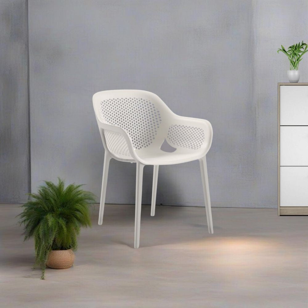 Poltrona design Atra grigio bianco set 2 pezzi