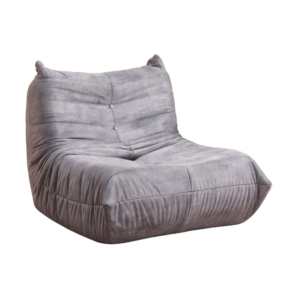 Poltrona Horace imbottitura in schiuma con rivestimento in tessuto UF912-09B grigio chiaro sottovuoto