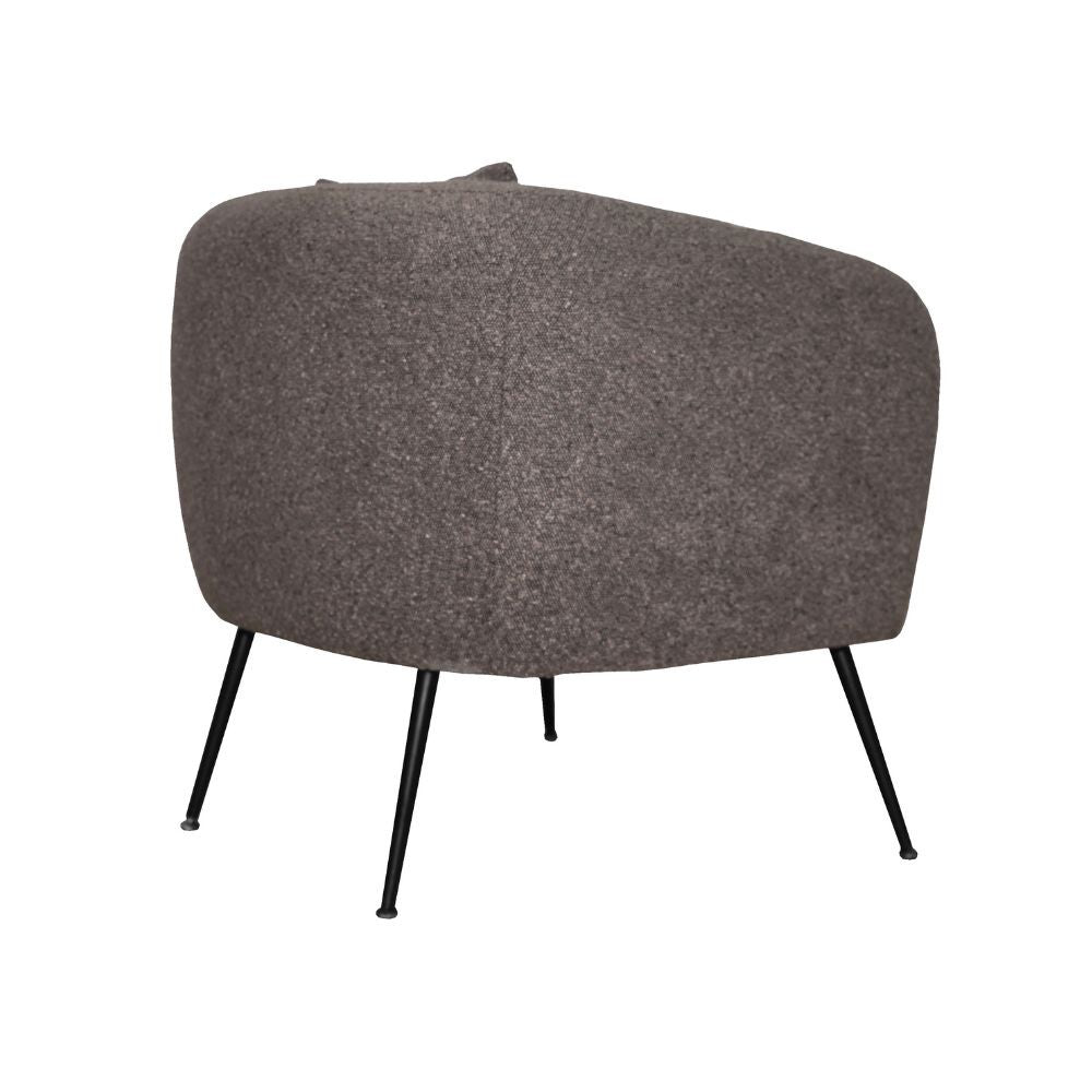 Poltrona pozzetto Nuvia in tessuto Ascort colore grigio mouse