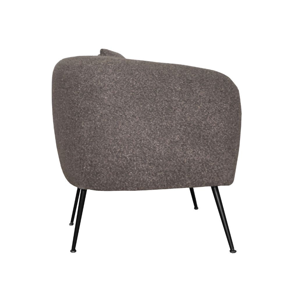 Poltrona pozzetto Nuvia in tessuto Ascort colore grigio mouse