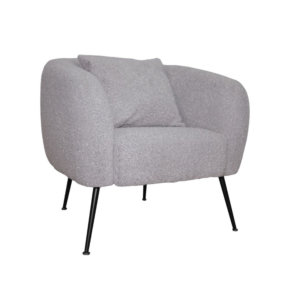 Poltrona pozzetto Nuvia in tessuto Ascort colore taupe