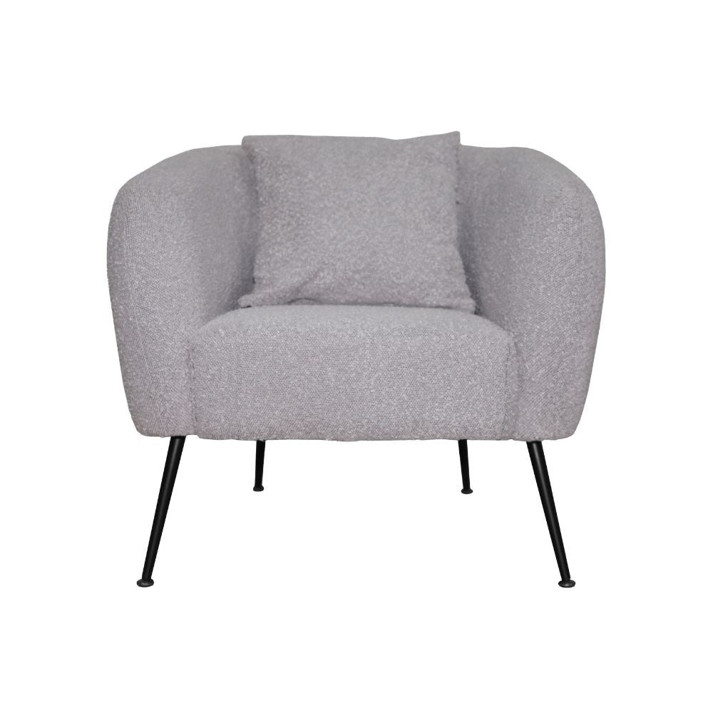 Poltrona pozzetto Nuvia in tessuto Ascort colore taupe