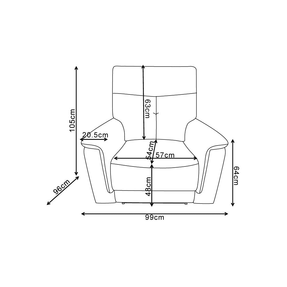 Poltrona relax Elysio con recliner elettrico in tessuto G093 sabbia