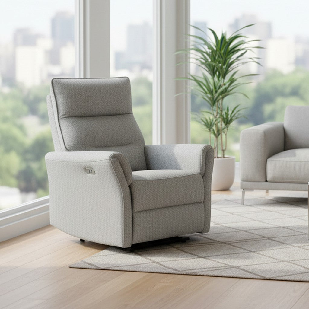 Poltrona relax Softwave recliner elettrico in tessuto G268 grigio